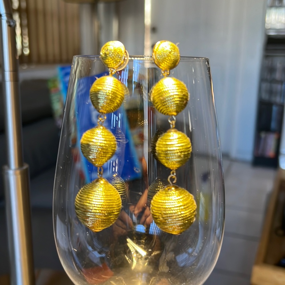 Beautiful earrings in gold color